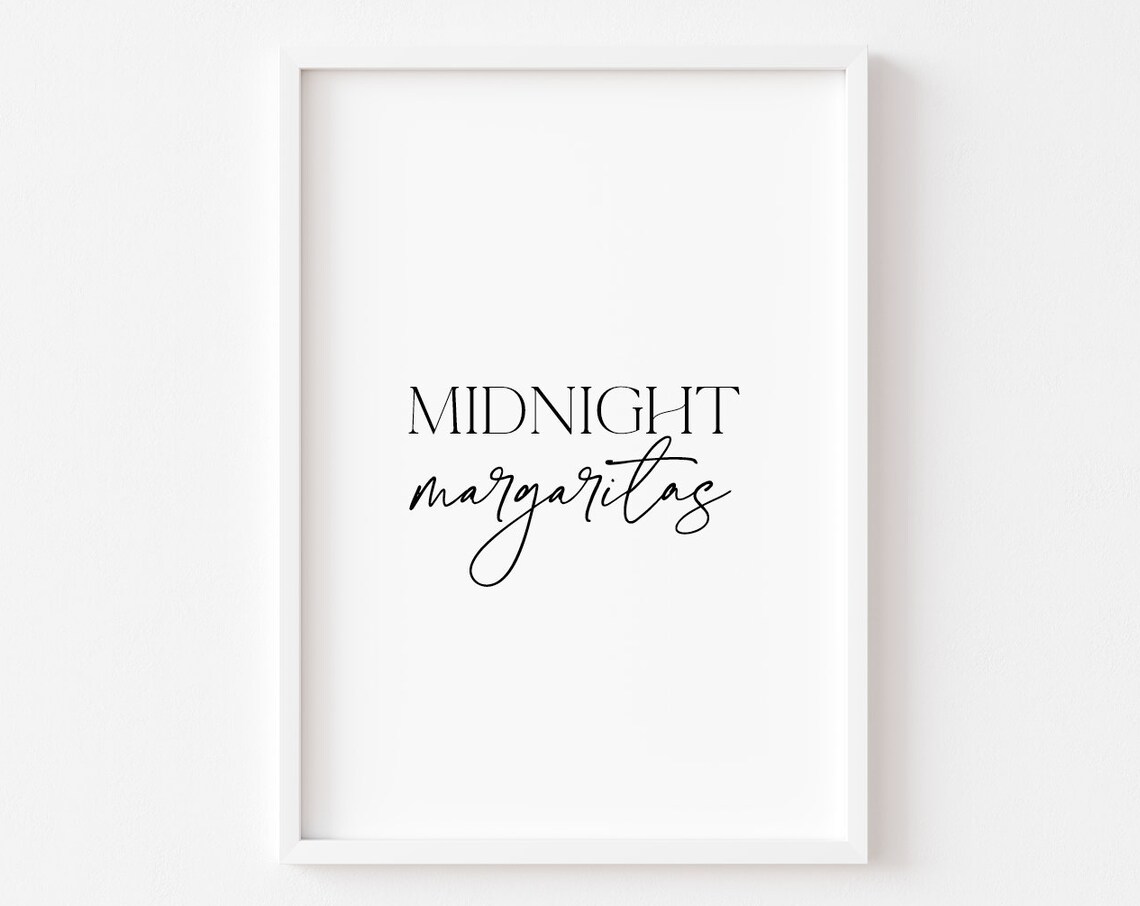 Midnight Margaritas Kitchen Cocktail Art Print