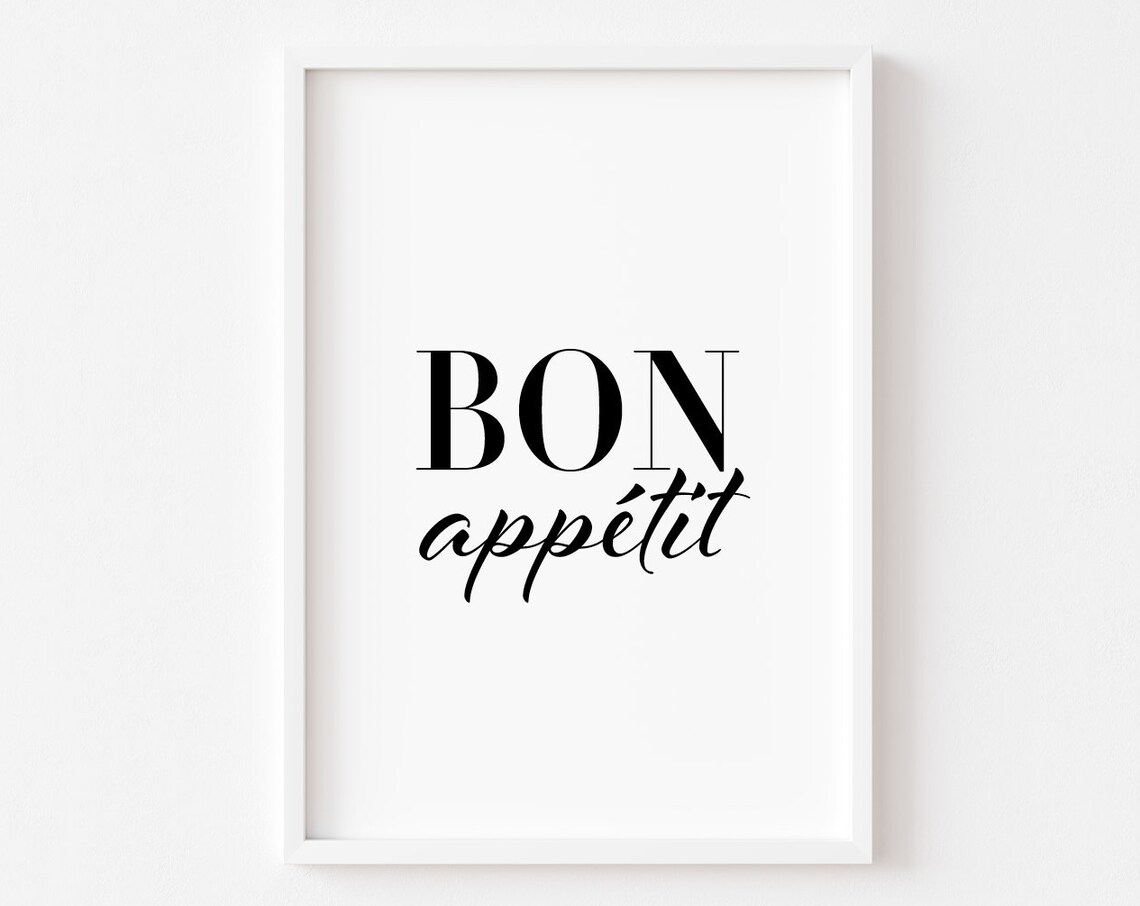 Bon Appetit Kitchen Food Trend Art Print