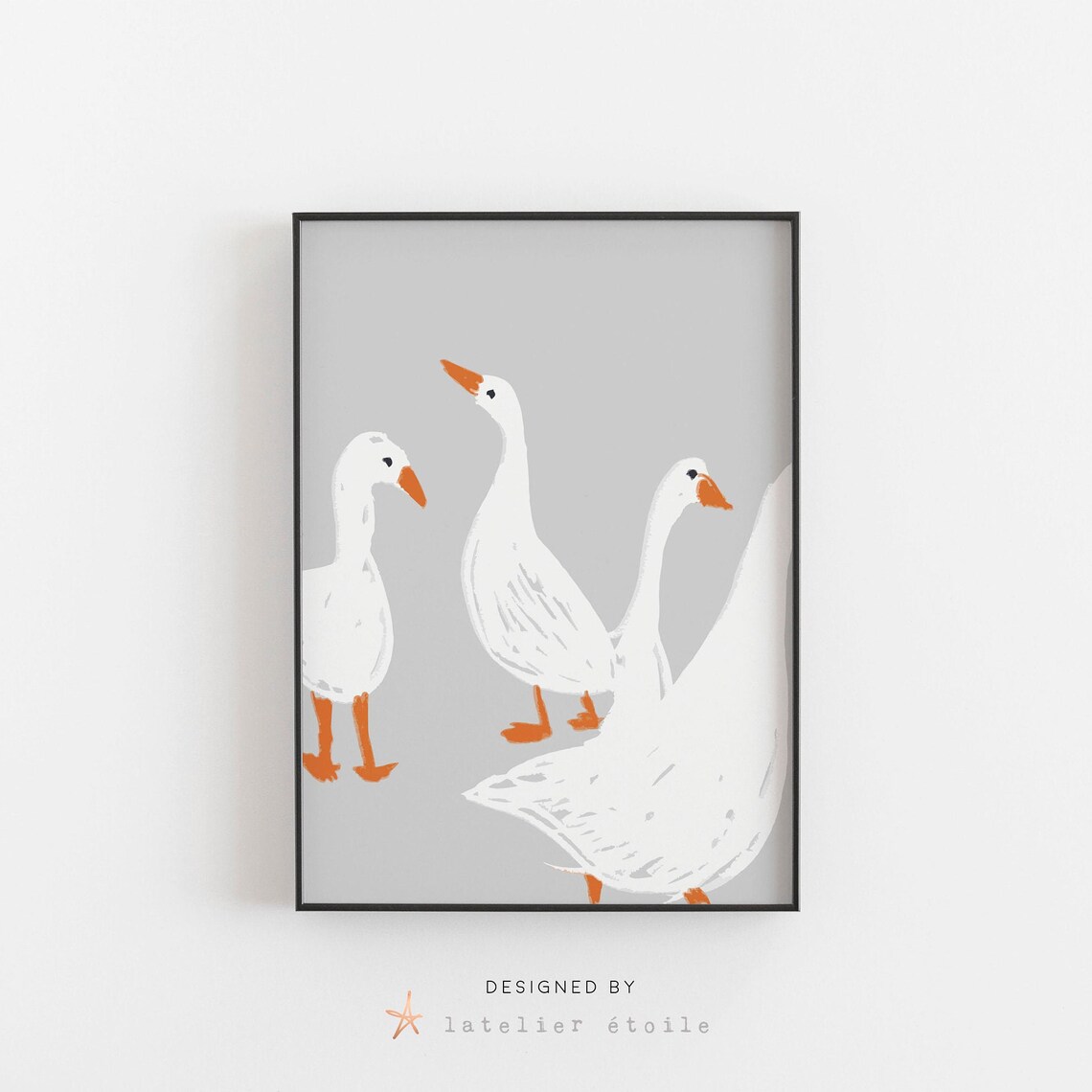 Ducklings Duckies Nursery Decor Art Print