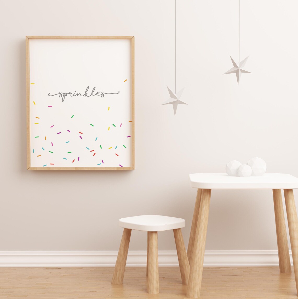 Sprinkles Confetti Pastel Nursery Art Print - Image 4