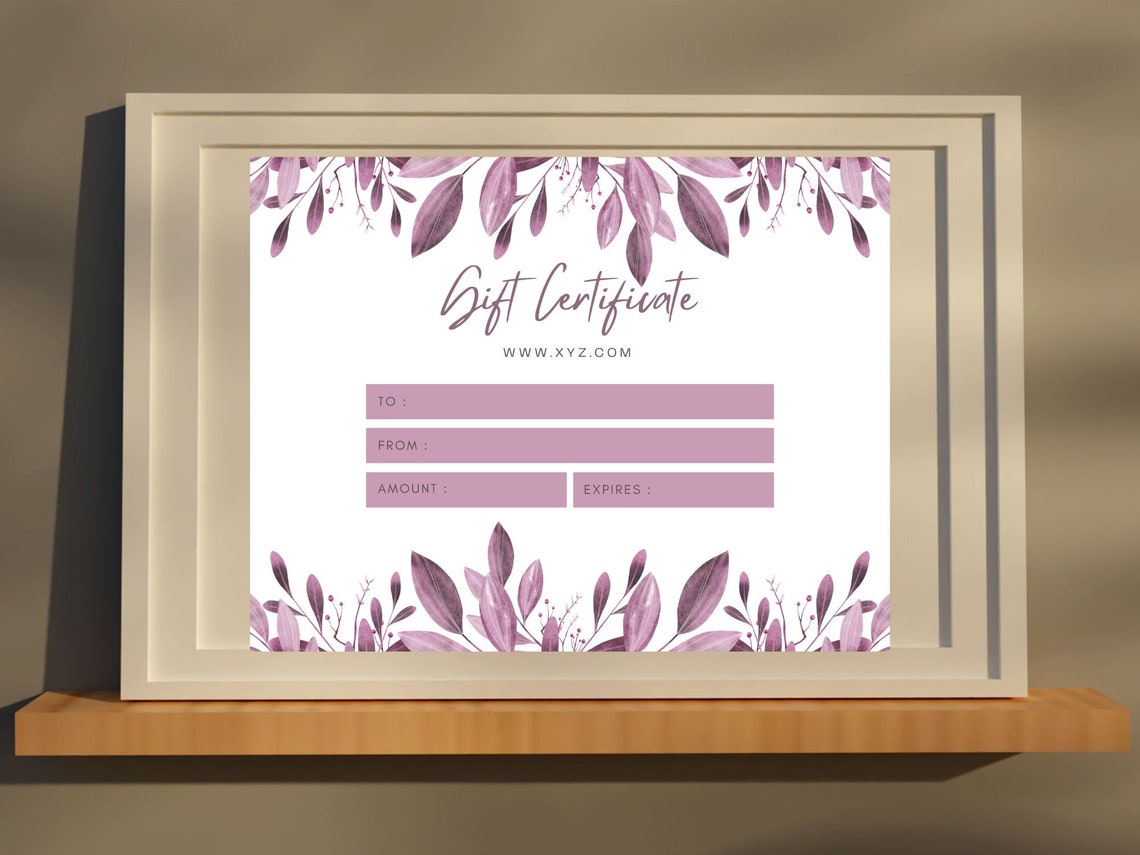 Editable Gift Certificate Template Gift Certificate Template Modern Gift Certificate Editable Gift Card Instant Gift Voucher - Image 6