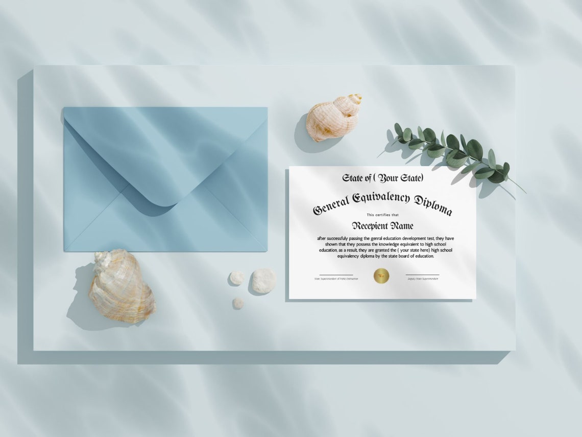 Editable GED Diploma Certificate Canva Template Personalized Print - Image 3