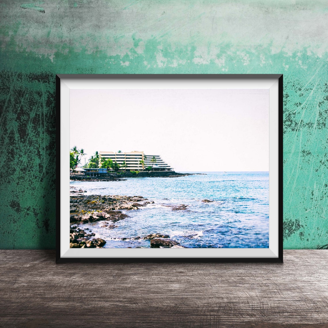 Hilo Big Island Hawaii Volcanic Rocky Ocean Shoreline Poster