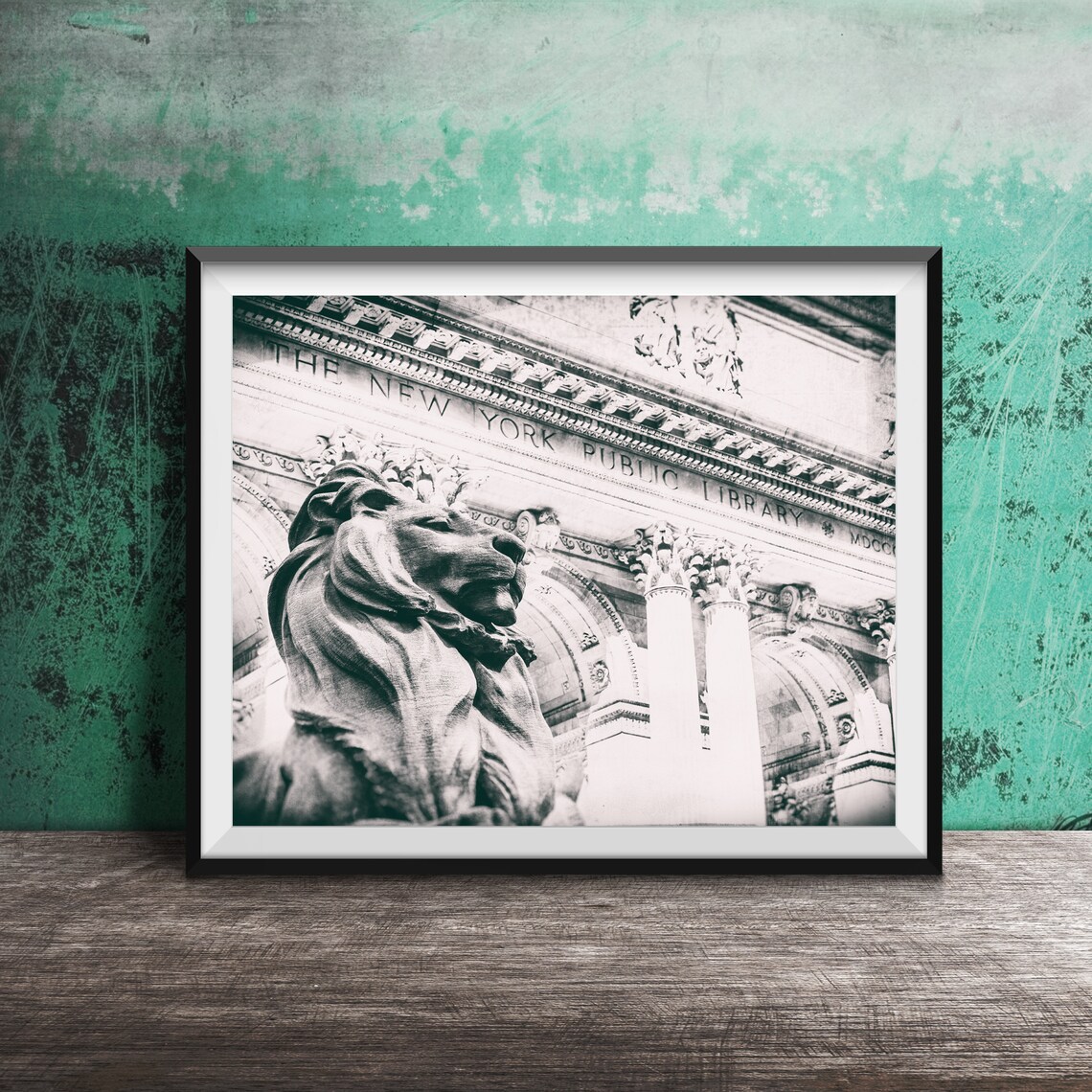 New York Public Library, NYC Architecture Travel Poster