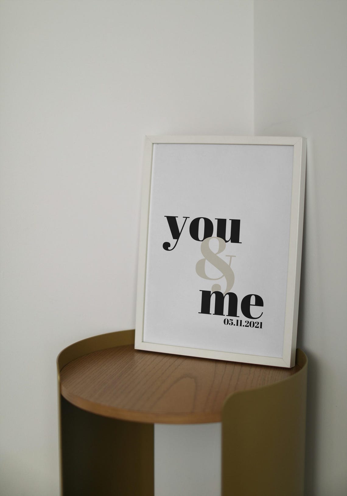 You and Me Custom Date Minimalist Couple Anniversary Love Poster - Image 4