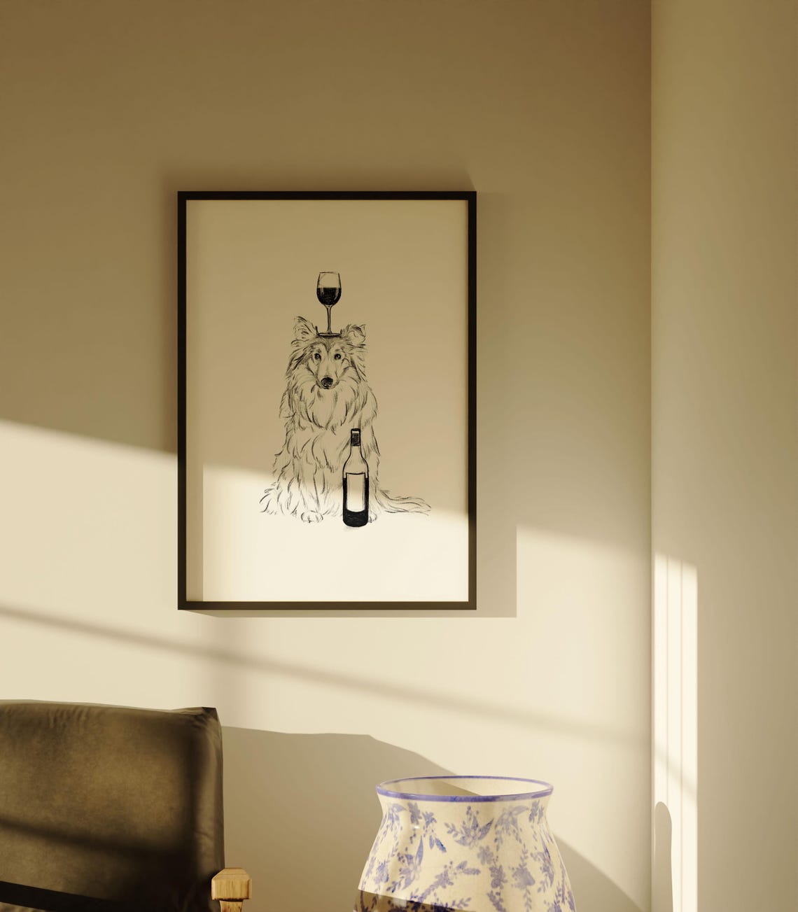 Rough Collie Vintage Travel Poster - Image 3