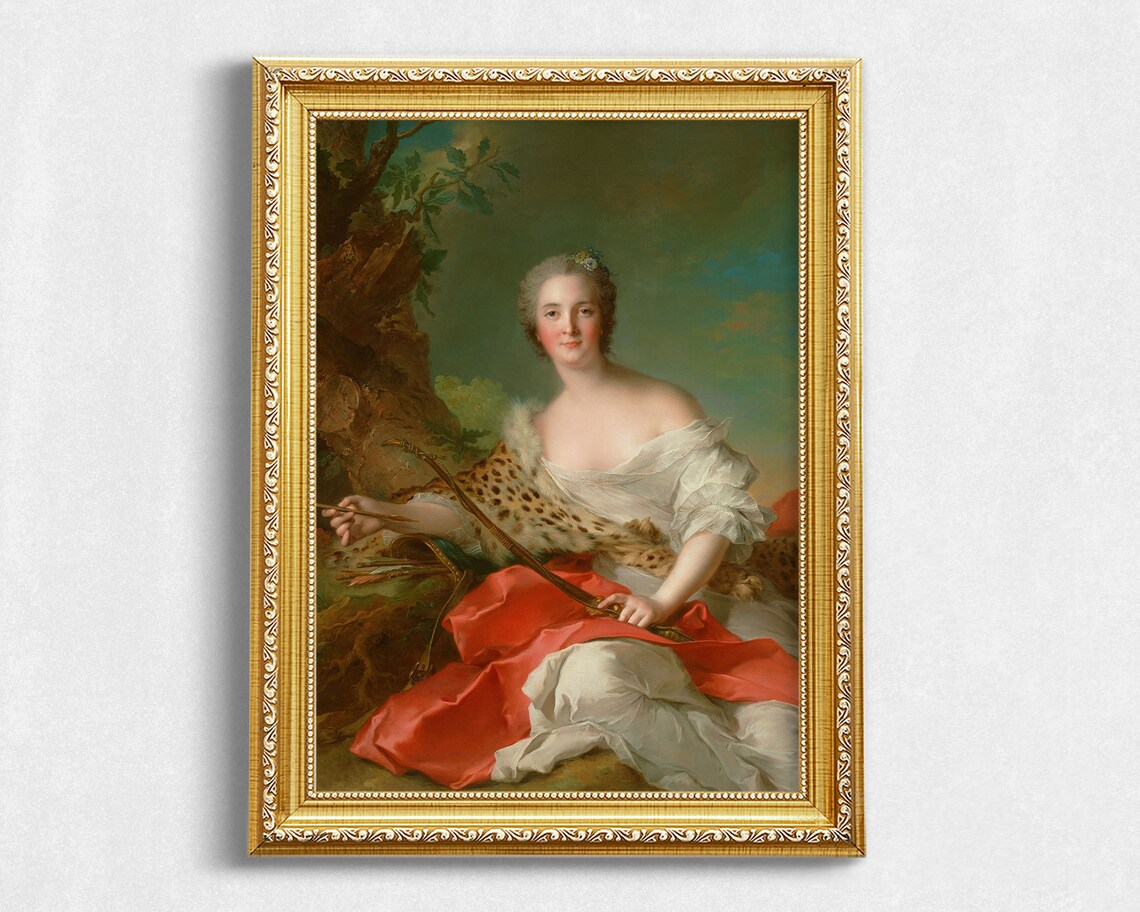 Vintage Woman With Bow And Arrow Portrait Art Print - Image 2