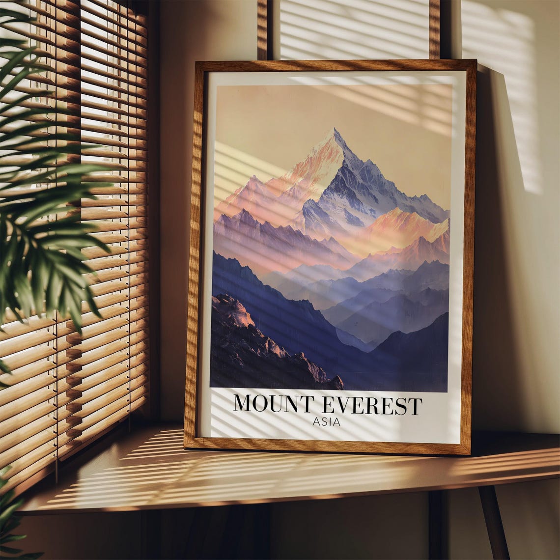Mount Everest Asia Pink Alpenglow Himalayan Peaks Art Poster - Image 3