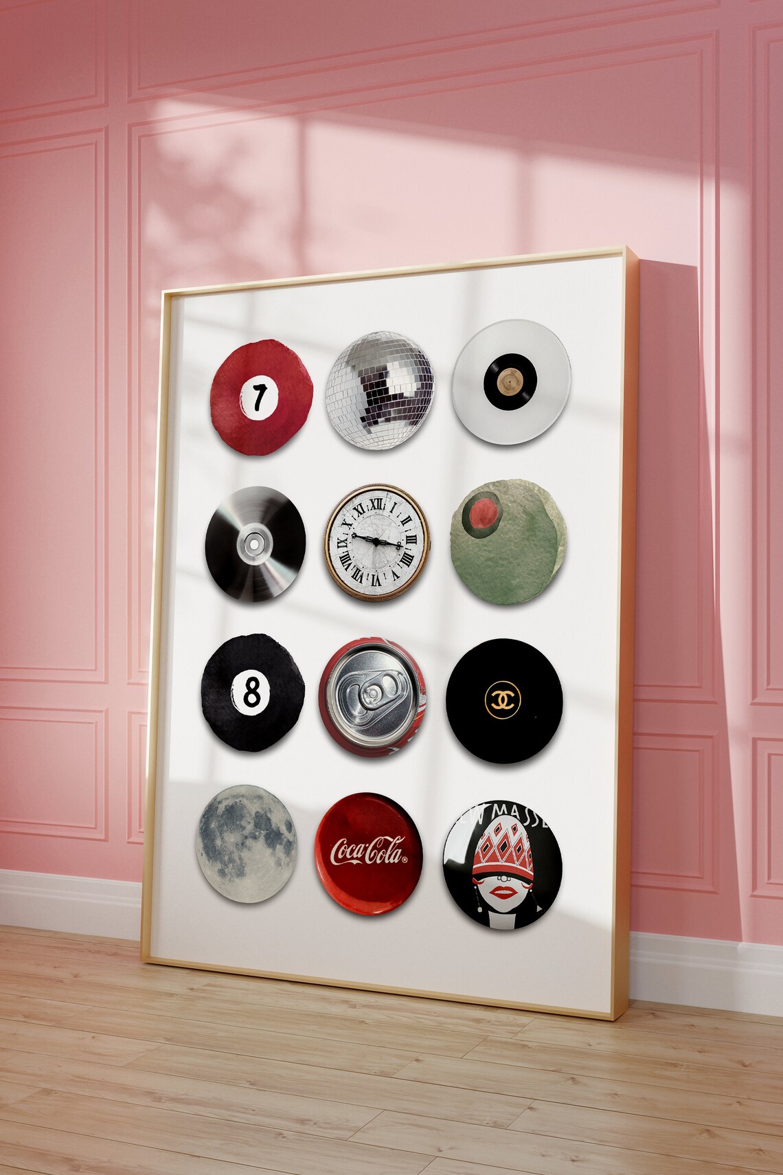 8 Ball Lucky 7 Ball Vintage Retro Poster - Image 2