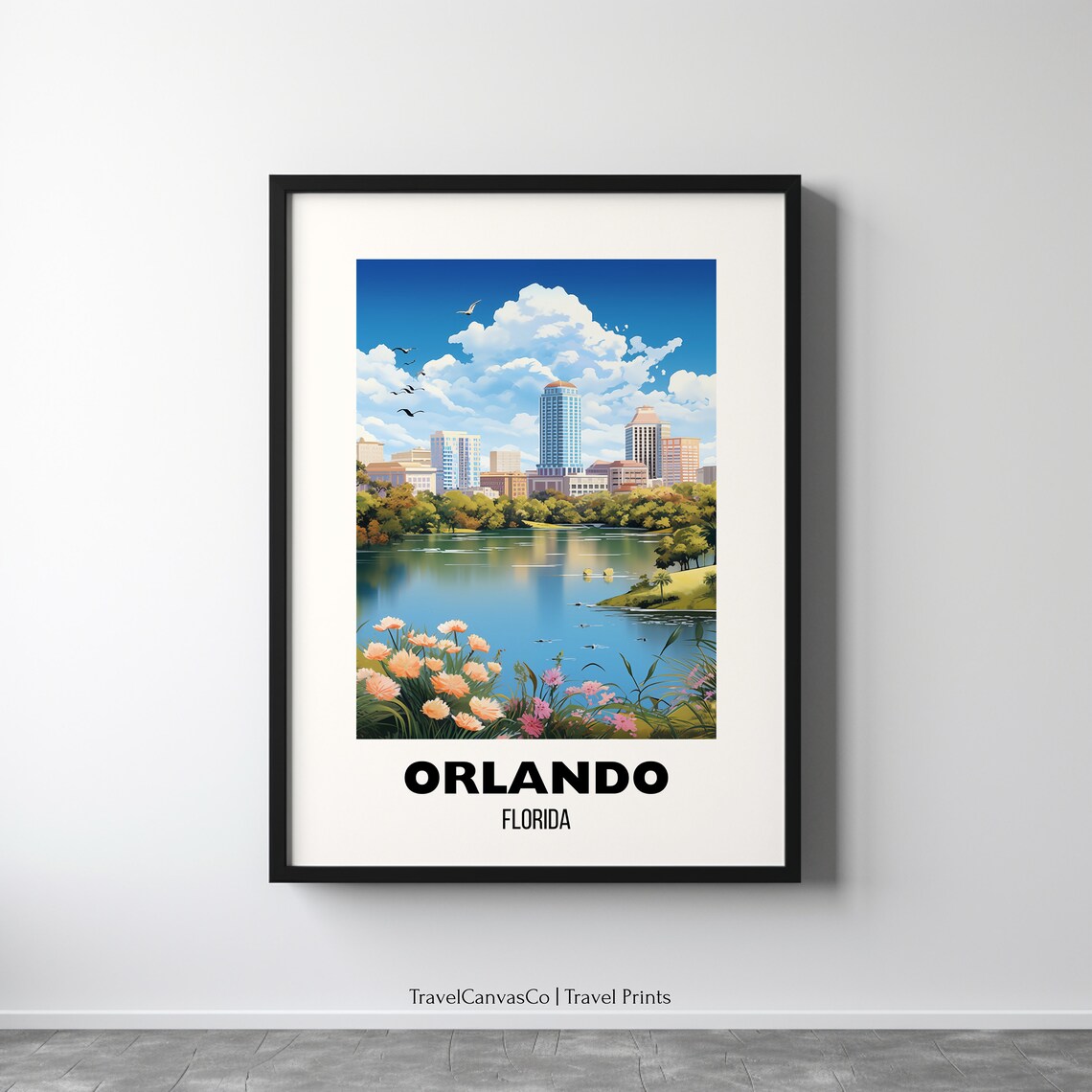 Orlando Travel Poster, Florida City Art Print