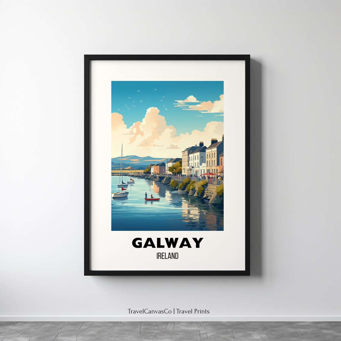 Galway Travel Poster, Ireland City Art Print