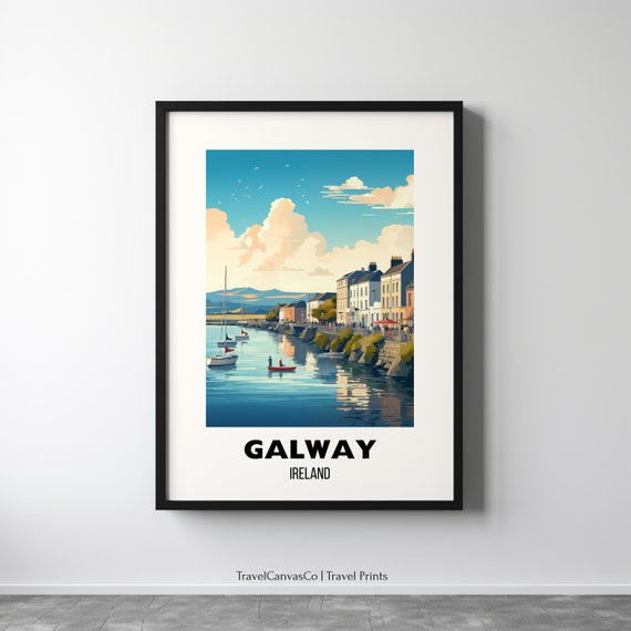 Galway Travel Poster, Ireland City Art Print