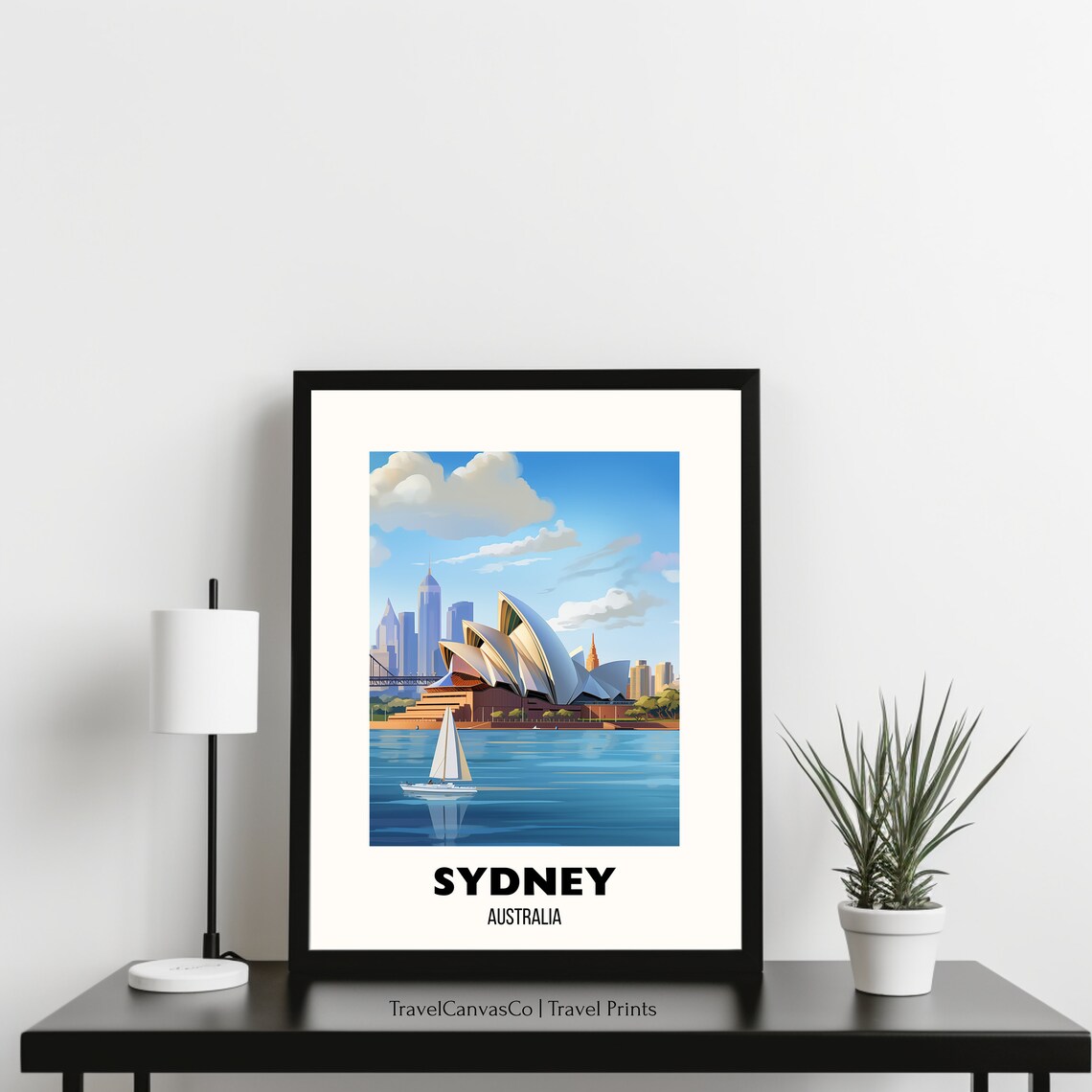Sydney Australia Opera House On The Harbor Sailboat Travel Poster - Image 3