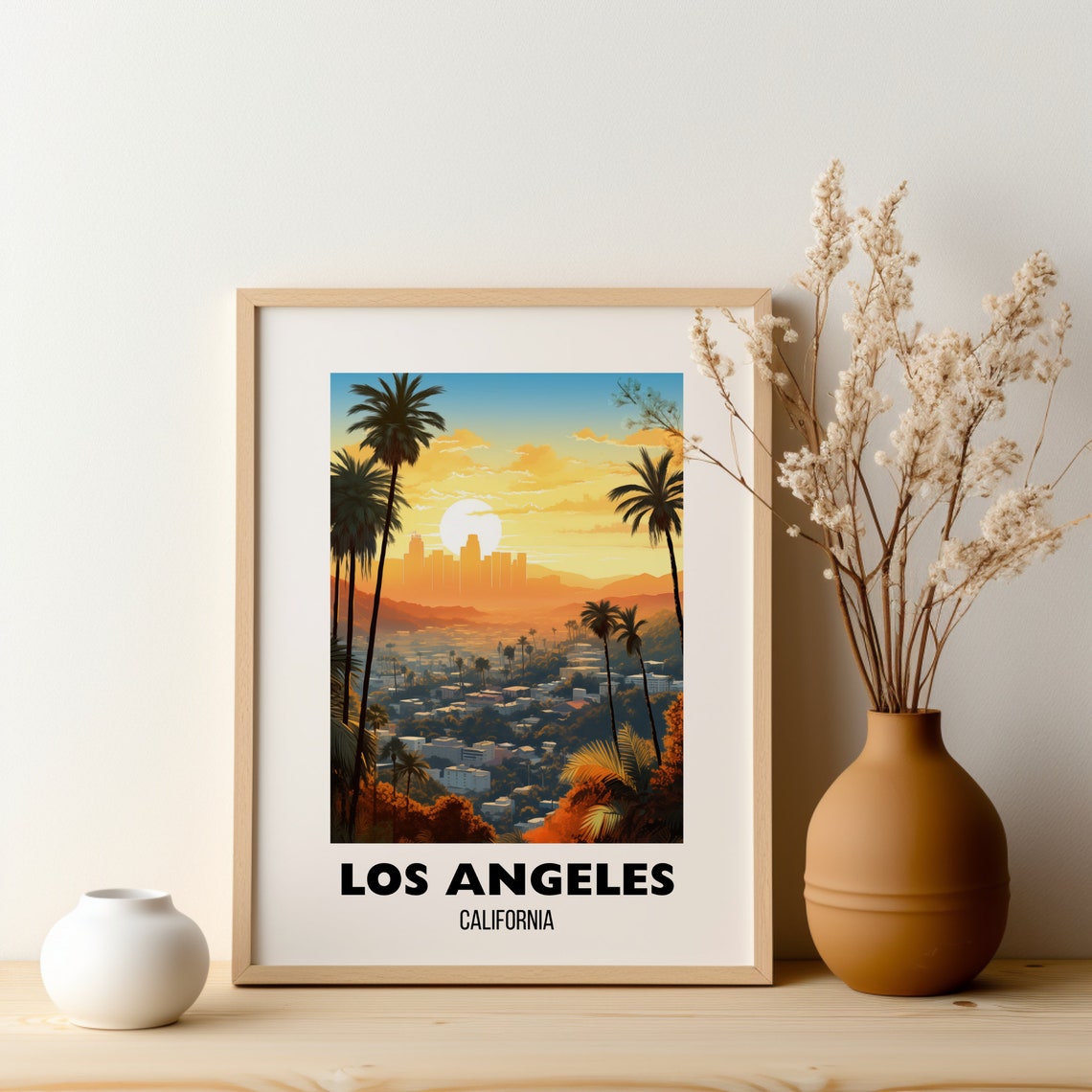 Los Angeles Travel Poster Wall Art City Art Poster Usa Travel Prints Los Angeles Gift Los Angeles Print Wall Art - Image 2