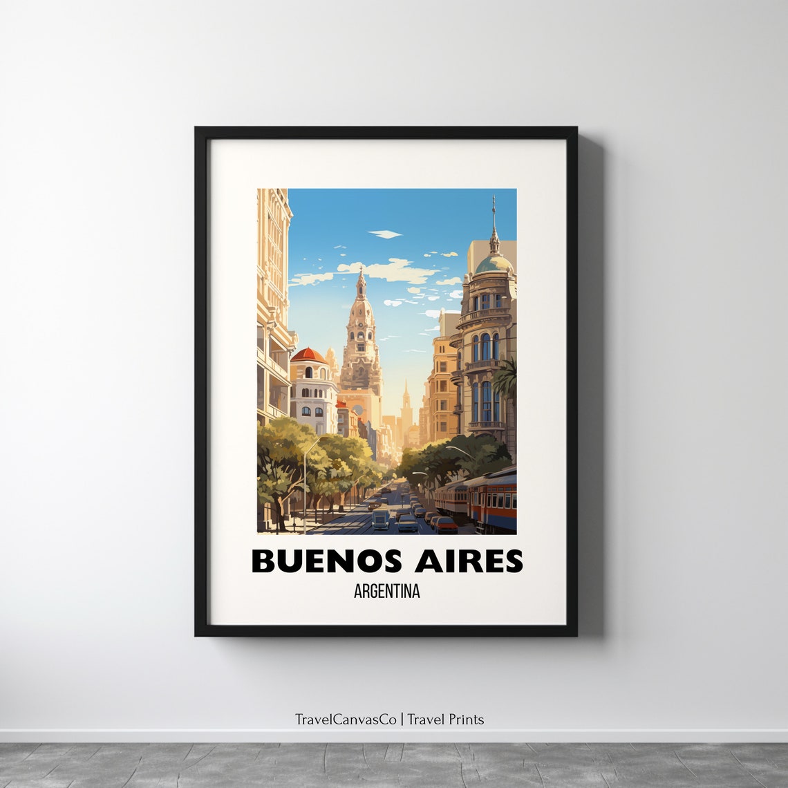 Buenos Aires Travel Poster Wall Art City Art Poster South America Travel Prints Argentina Gift Argentina Print Art