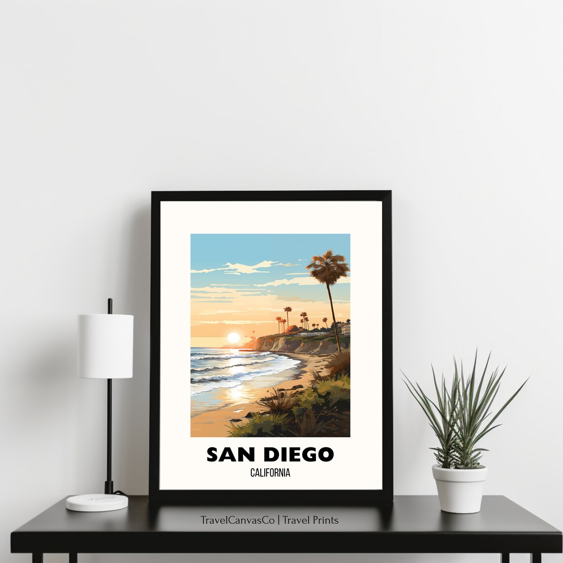 San Diego Retro City Travel Poster Print - Image 3