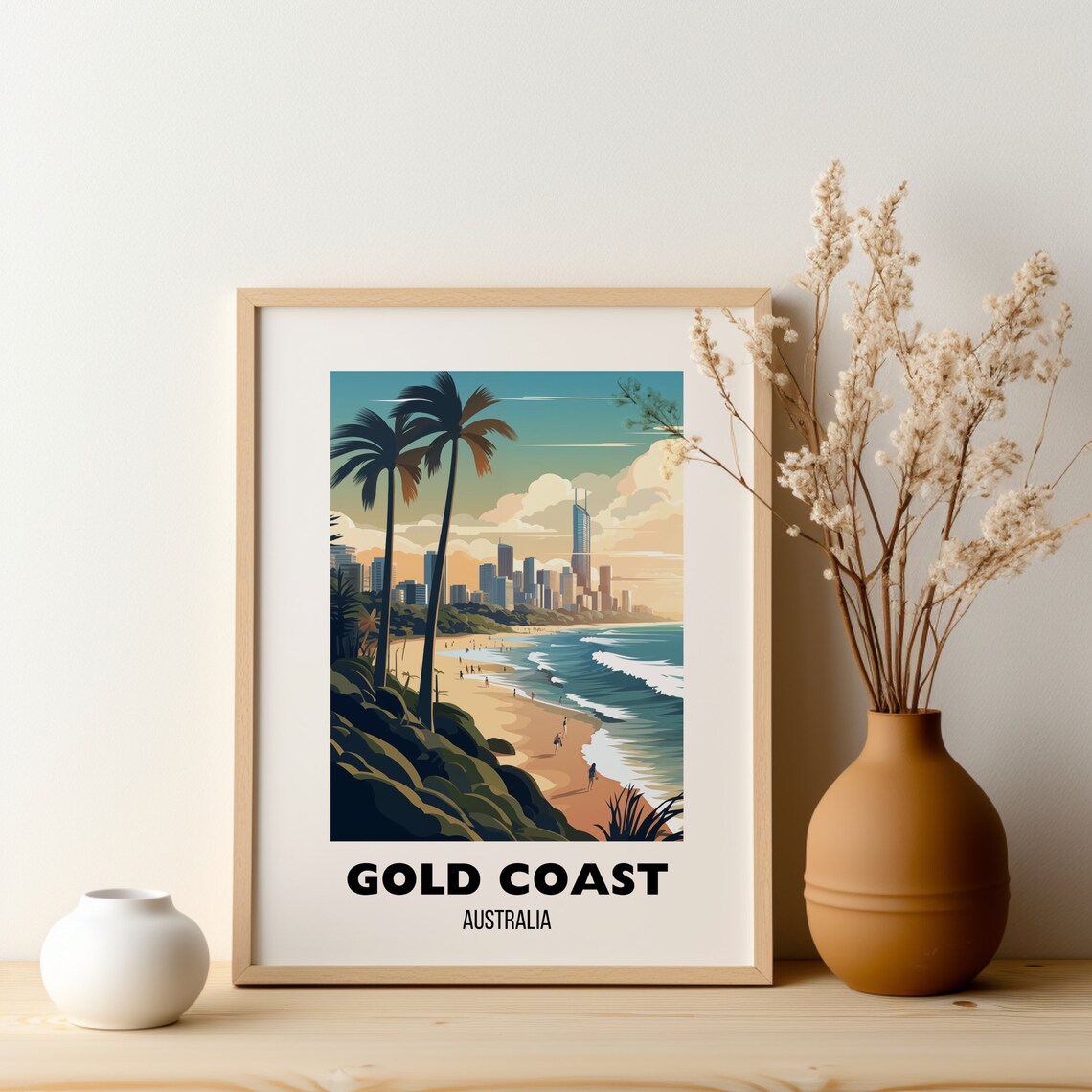 Gold Coast Australia Travel Poster, City Wall Art - Image 2