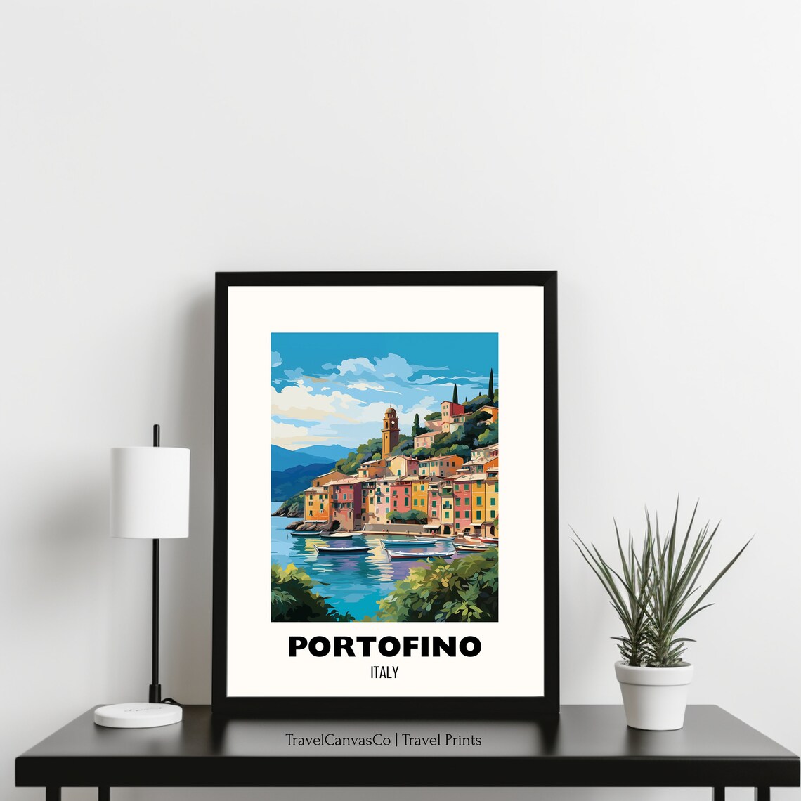 Portofino Italy Colorful Harbor Village Riviera Travel Poster - Image 3