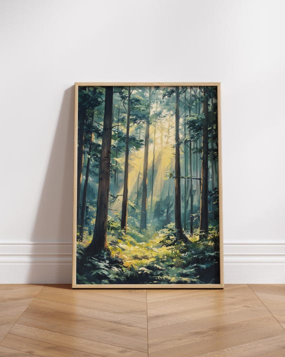 Serene Forest Poster Natureinspired Wall Art Home Or Office Gift Nature Lovers