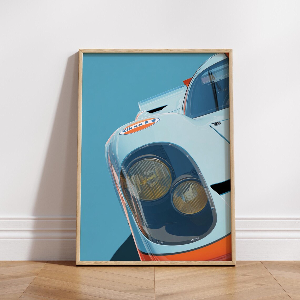 Retro Racing Car Poster, Vintage Motorsport Art Print