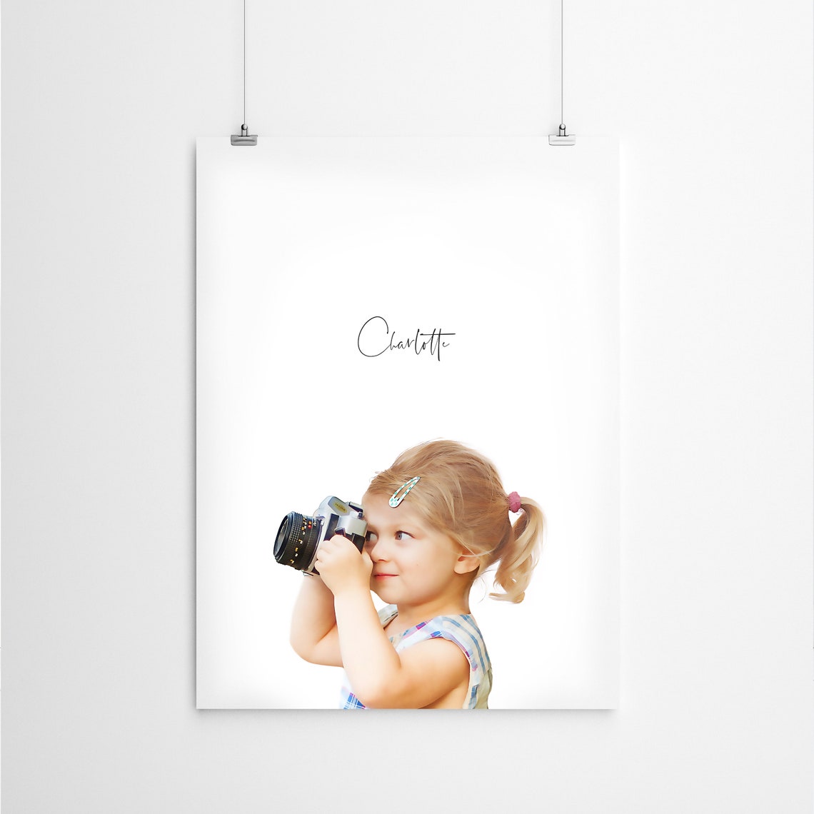 Custom Peekaboo Child Portrait, Personalized Art Print - Image 3