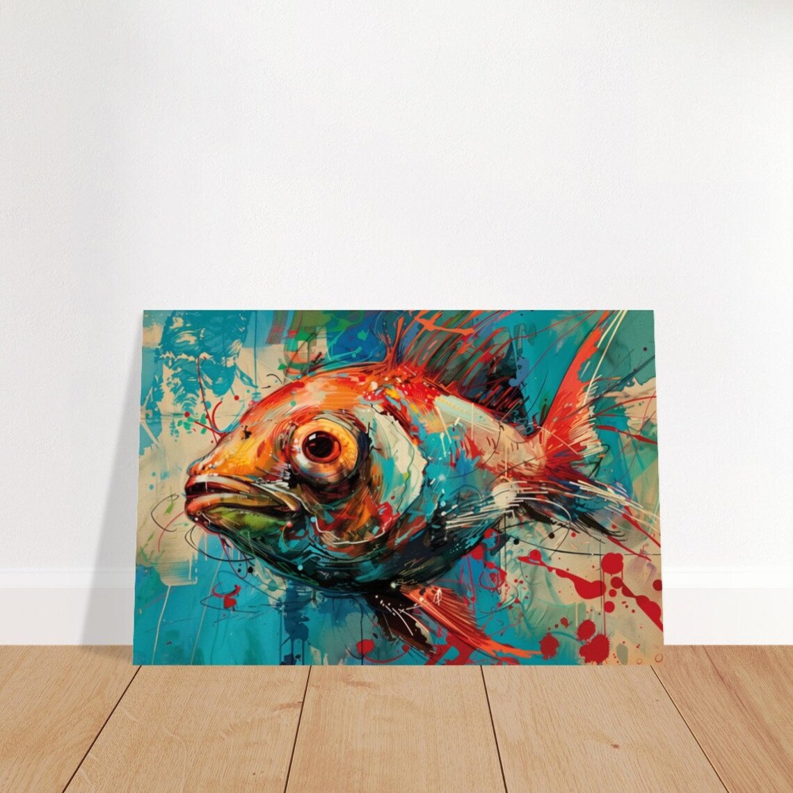 Microcosm Collection Fish Vibrant Art Wall Decor Poster Art Print Abstract Illustration - Image 4