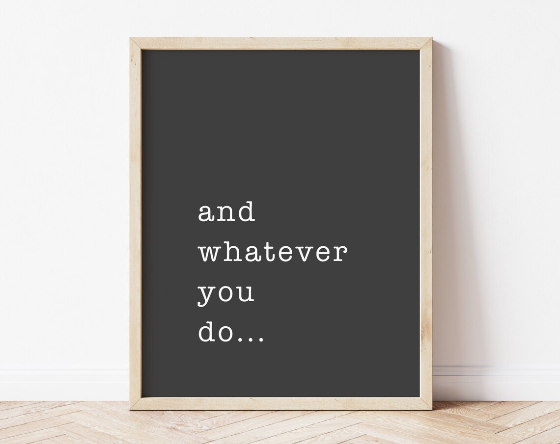 And Whatever You Do Colossians 317 Bible Verse Wall Art Scripture Signs Christian Gifts Minimalist Decor