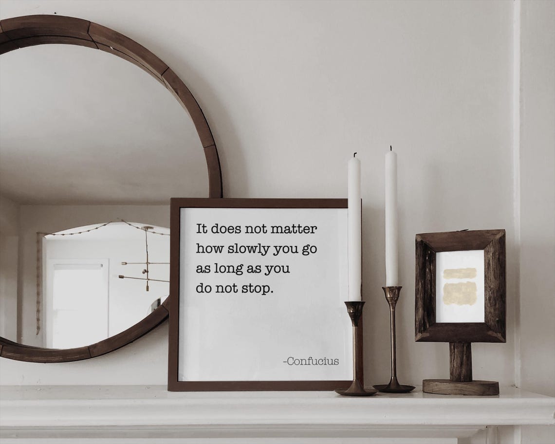 Classroom Decor Prints Confucius Quote Do Not Stop Wall Art Inspirational Poster Entrepreneur Minimalist - Image 2