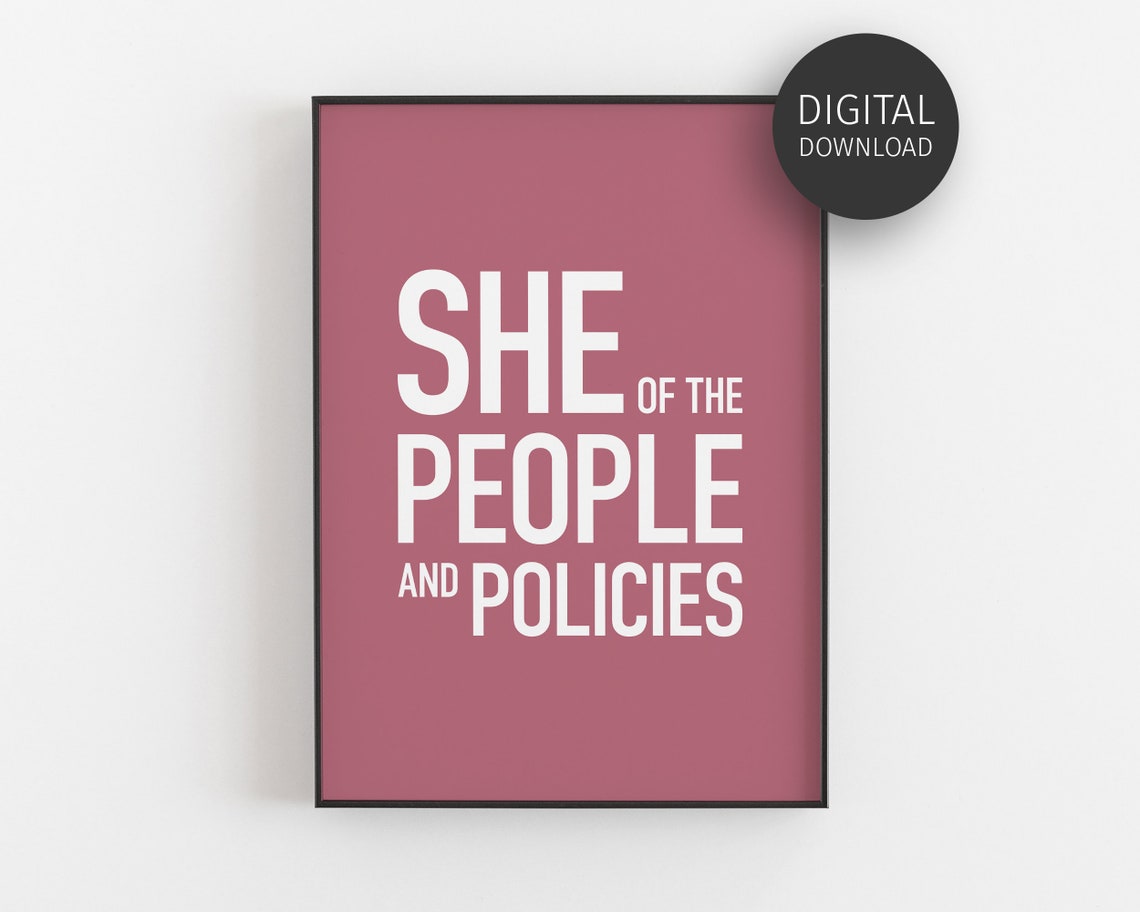 She Of The People And Policies Funny Mauve HR Office Quote Poster
