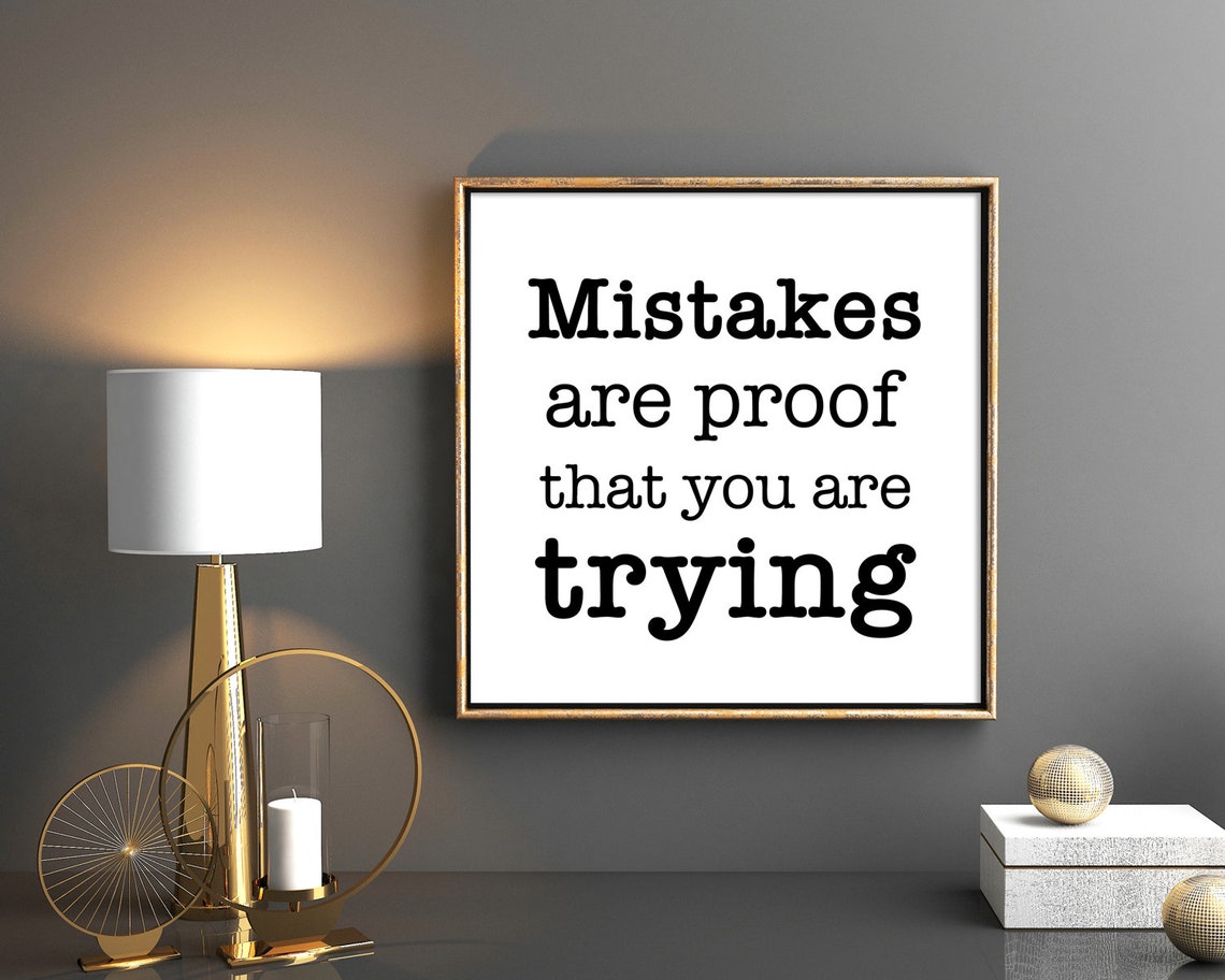 Classroom Decor Prints Education Quote Teenager Poster Learning Inspirational Wall Art Minimalist Mistakes - Image 2