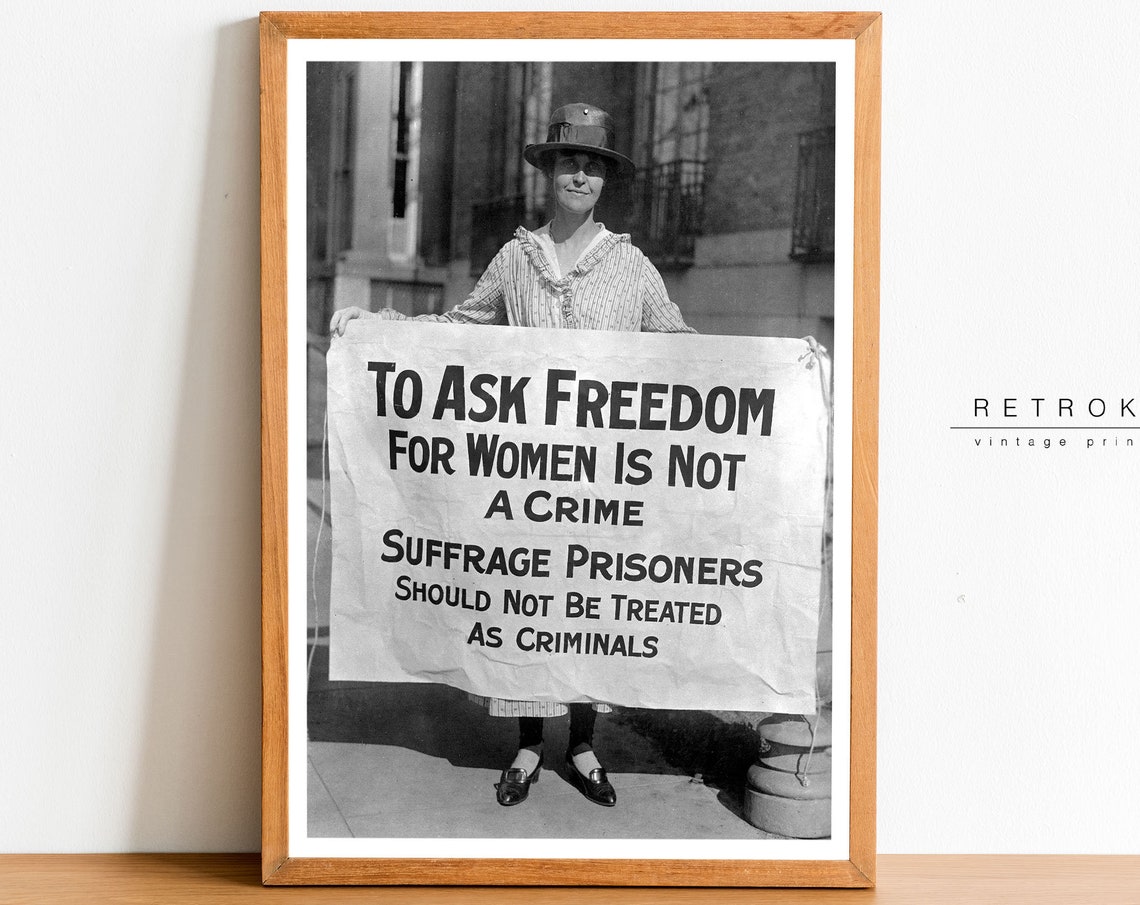Suffragette Freedom For Women Vintage Photo Feminist History Poster