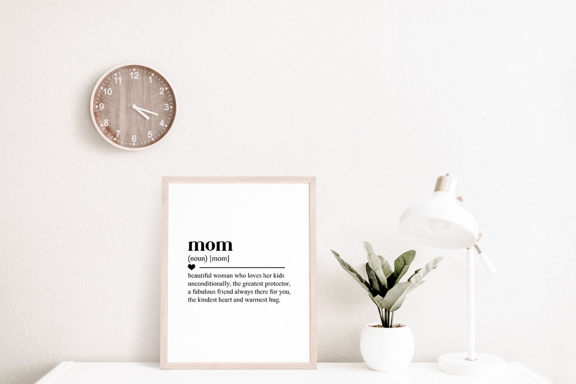 Mom Definition Heart Dictionary Meaning Mothers Day Love Poster - Image 2