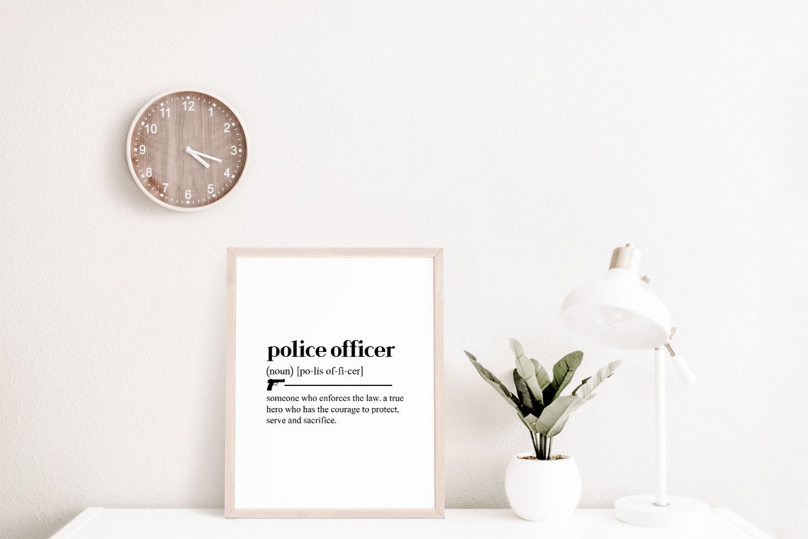 Police Officer Gifts Police Officer Definition Definition Print Police Academy Graduation Gift Police Wall Art - Image 2