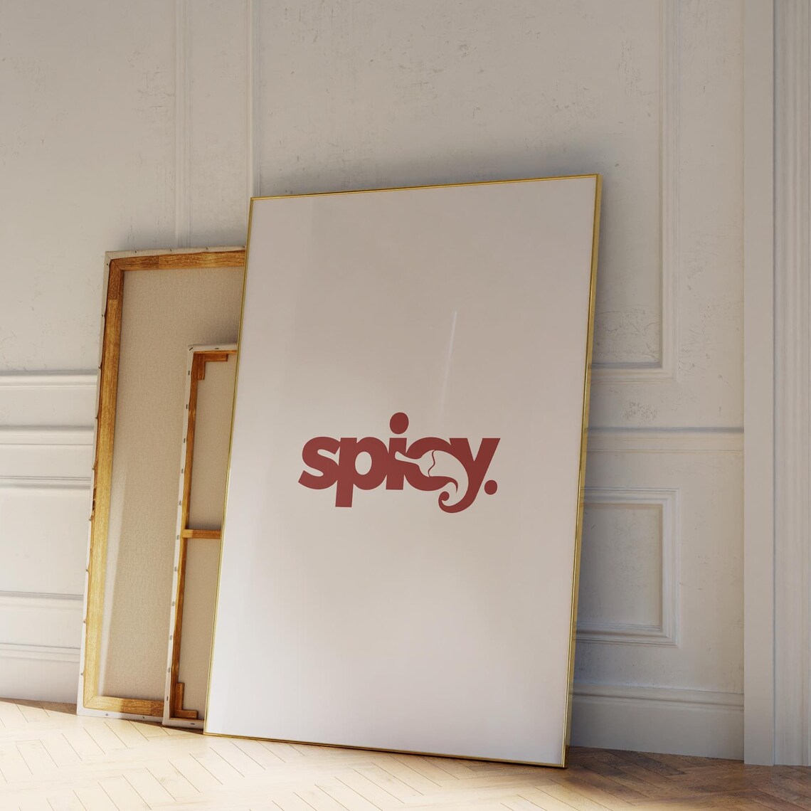 Spicy Red Chili Kitchen Typography Minimalist Wall Decor Poster