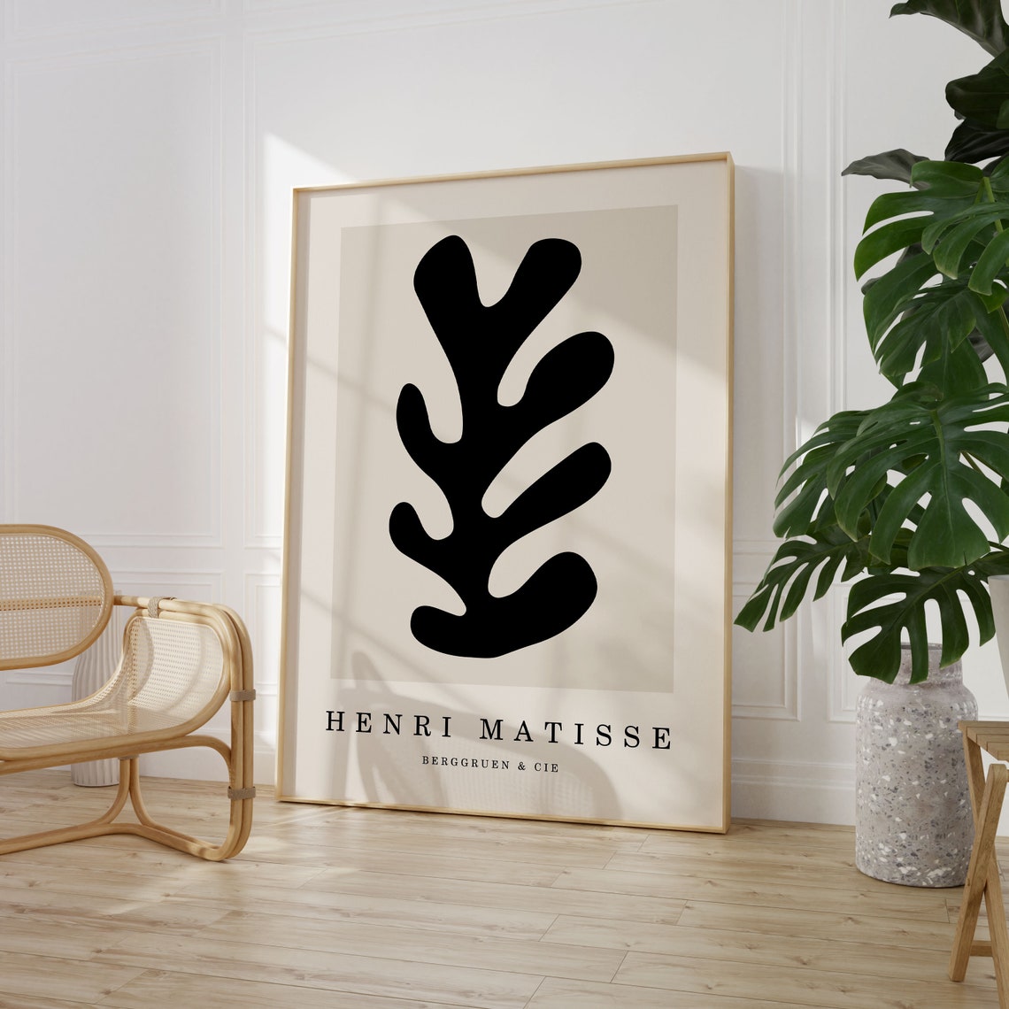 Henri Matisse Black Cutout Frond Bold Neutral Minimalist Poster