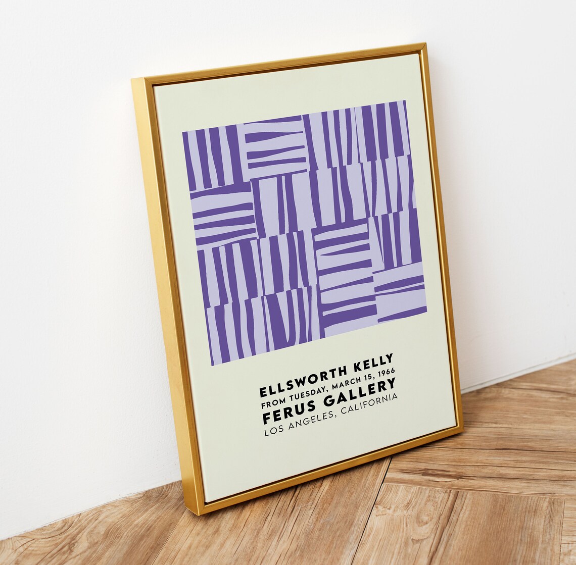 Ellsworth Kelly Purple Stripes Ferus Gallery Art Exhibition Poster - Image 4