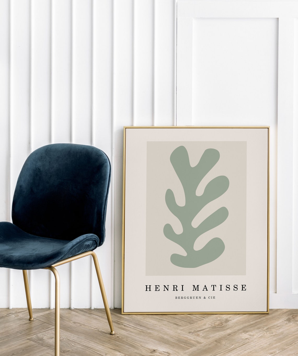 Henri Matisse Sage Cutout Frond Neutral Minimalist Art Poster - Image 4