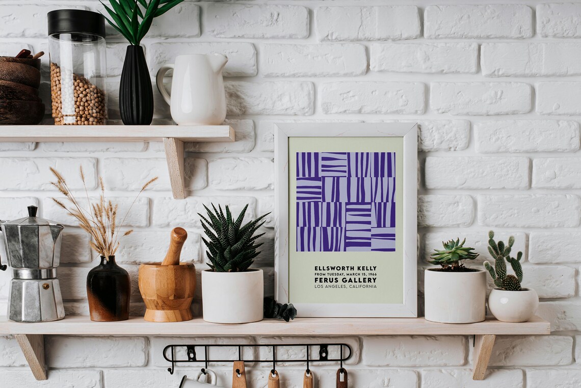 Ellsworth Kelly Purple Stripes Ferus Gallery Art Exhibition Poster - Image 5