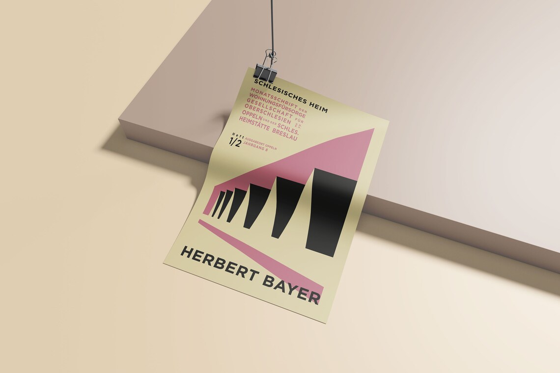 Pink Geometric Bauhaus Museum Poster, Office Decor - Image 3