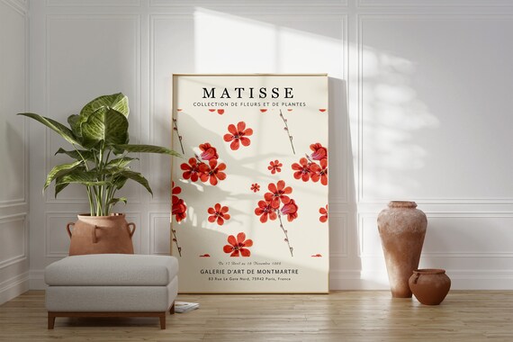 Matisse Red Blossom Branches Cherry Floral Gallery Art Print