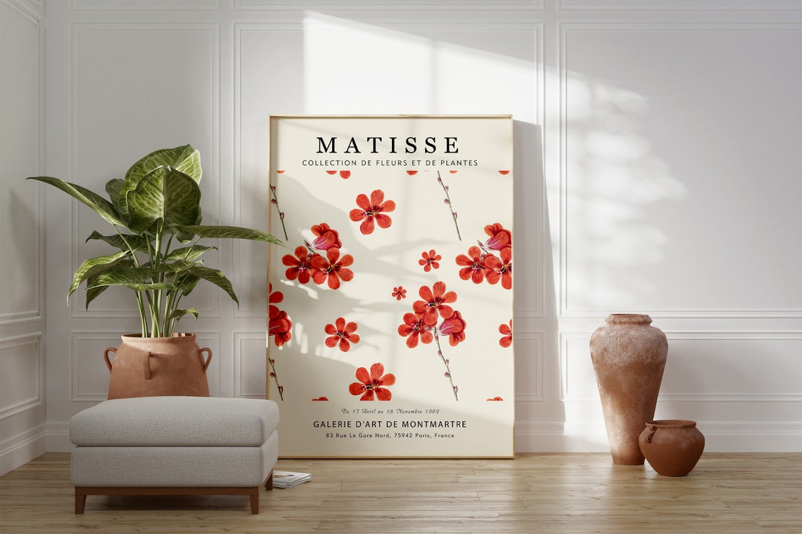 Matisse Red Blossom Branches Cherry Floral Gallery Art Print