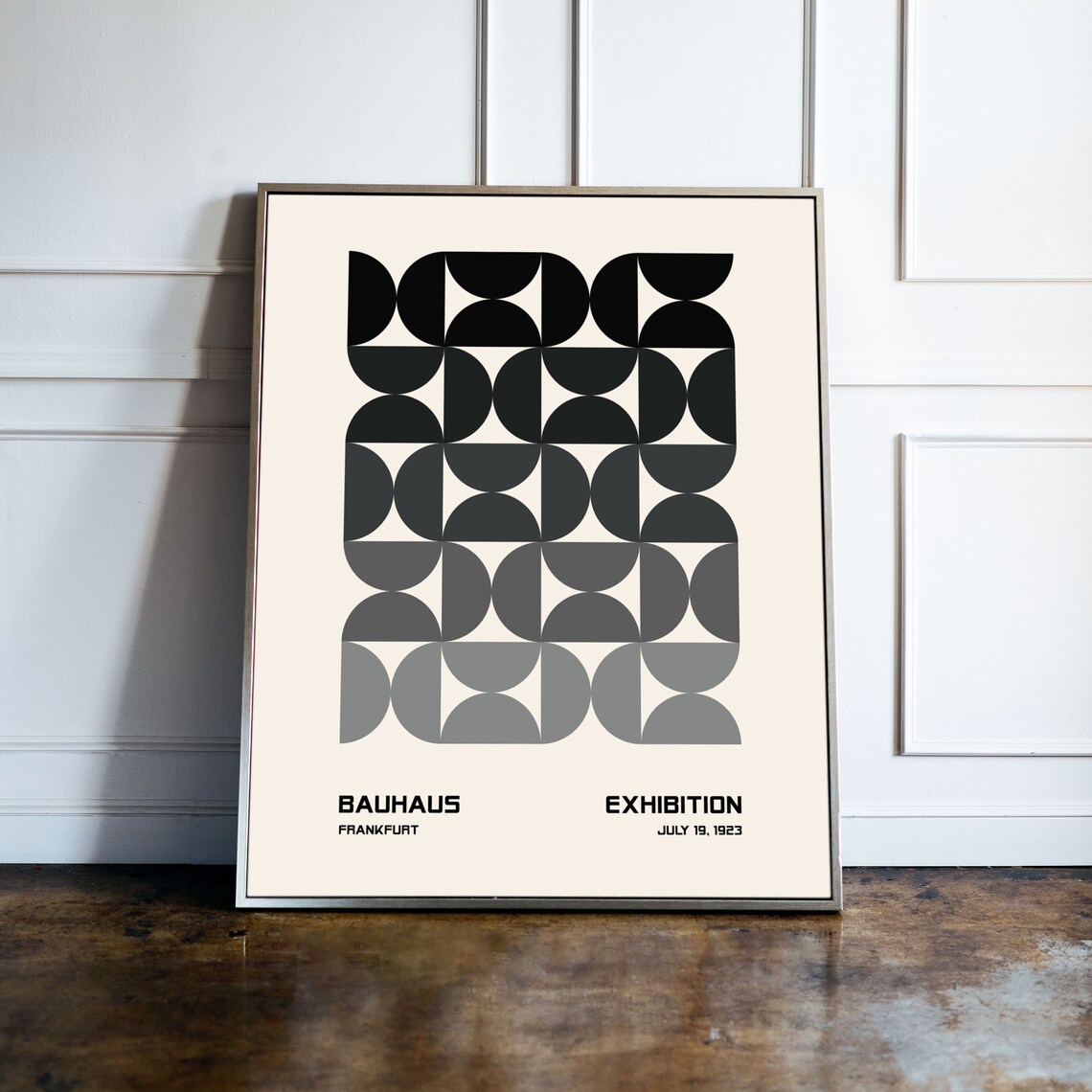 Bauhaus Frankfurt Exhibition July 19 1923 Geometric Grid Art Poster - Image 2