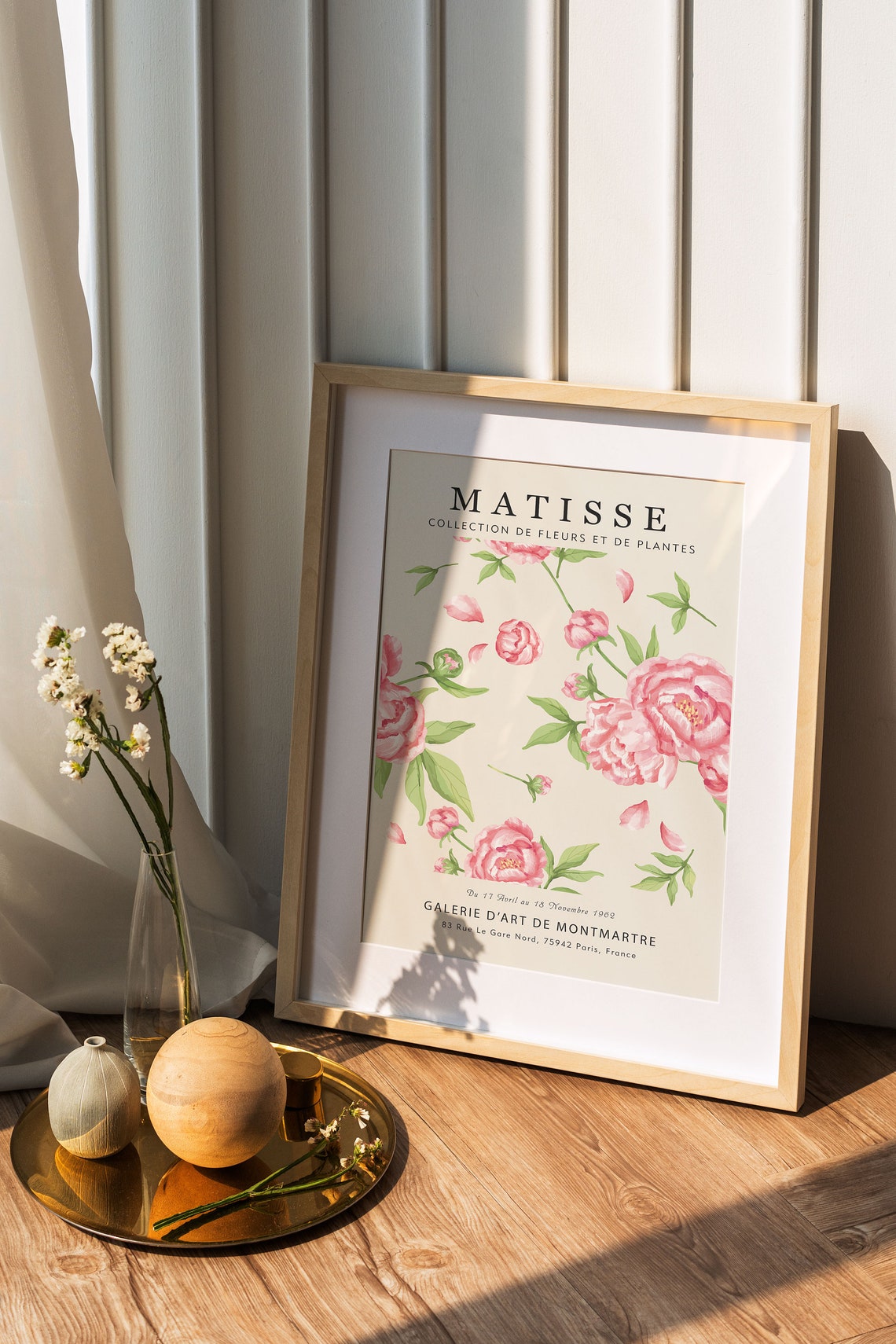 Matisse Flower Market Pink Peony Botanical 1989 Exhibition Poster - Image 4