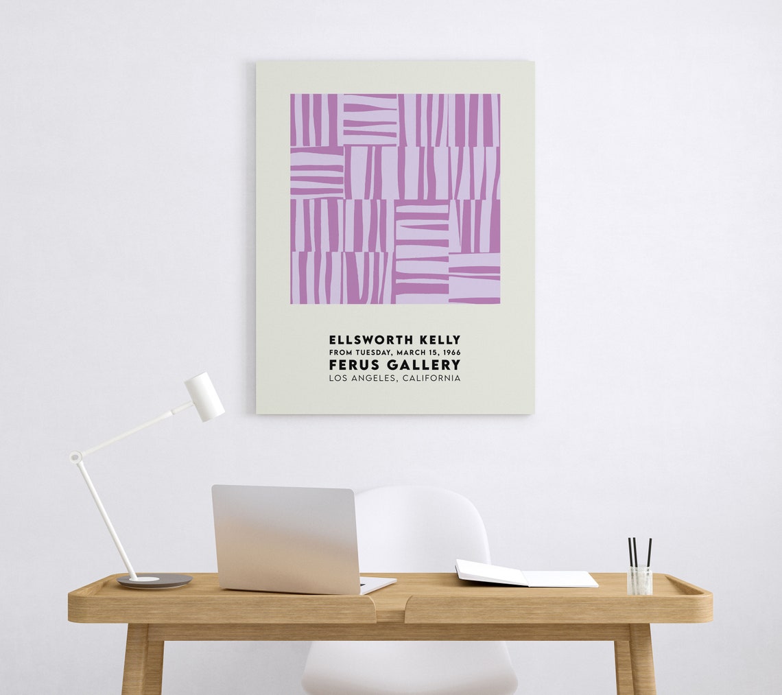Ellsworth Kelly Ferus Gallery 1966 Purple Stripe Exhibition Poster - Image 5