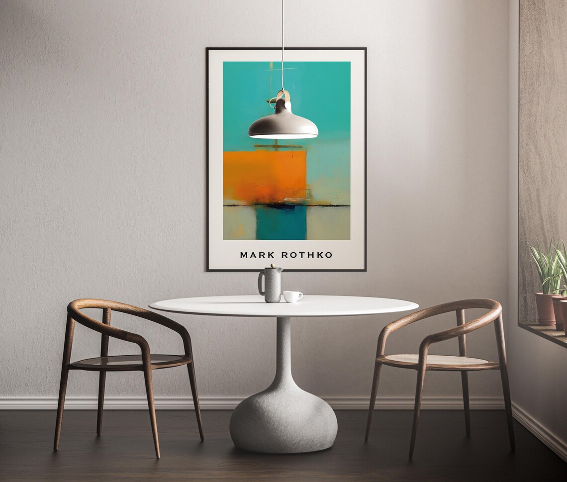 Mark Rothko Abstract Blue Poster, Minimalist Wall Art - Image 3