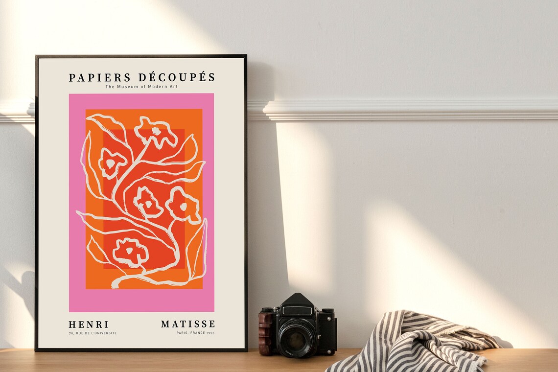 Matisse Flower Poster, 60s Retro Botanical Art Print - Image 3