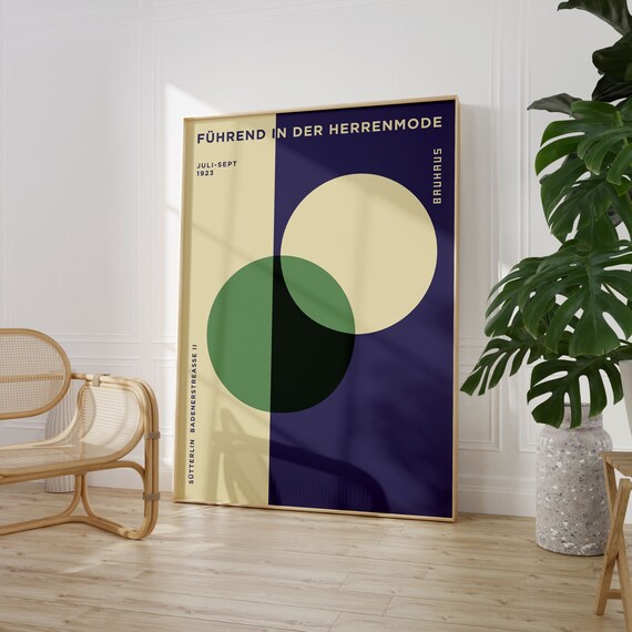 Violet Geometric Bauhaus Print Museum Poster Architectural Print Vintage Poster Office Wall Decor