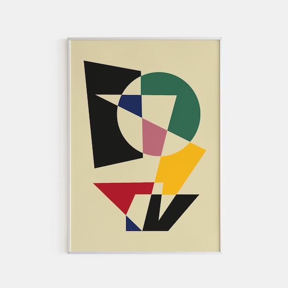 Bauhaus Print Museum Poster Bauhaus Poster Geometric Wall Art Architectural Print Abstract Print Bauhaus City Vintage Poster