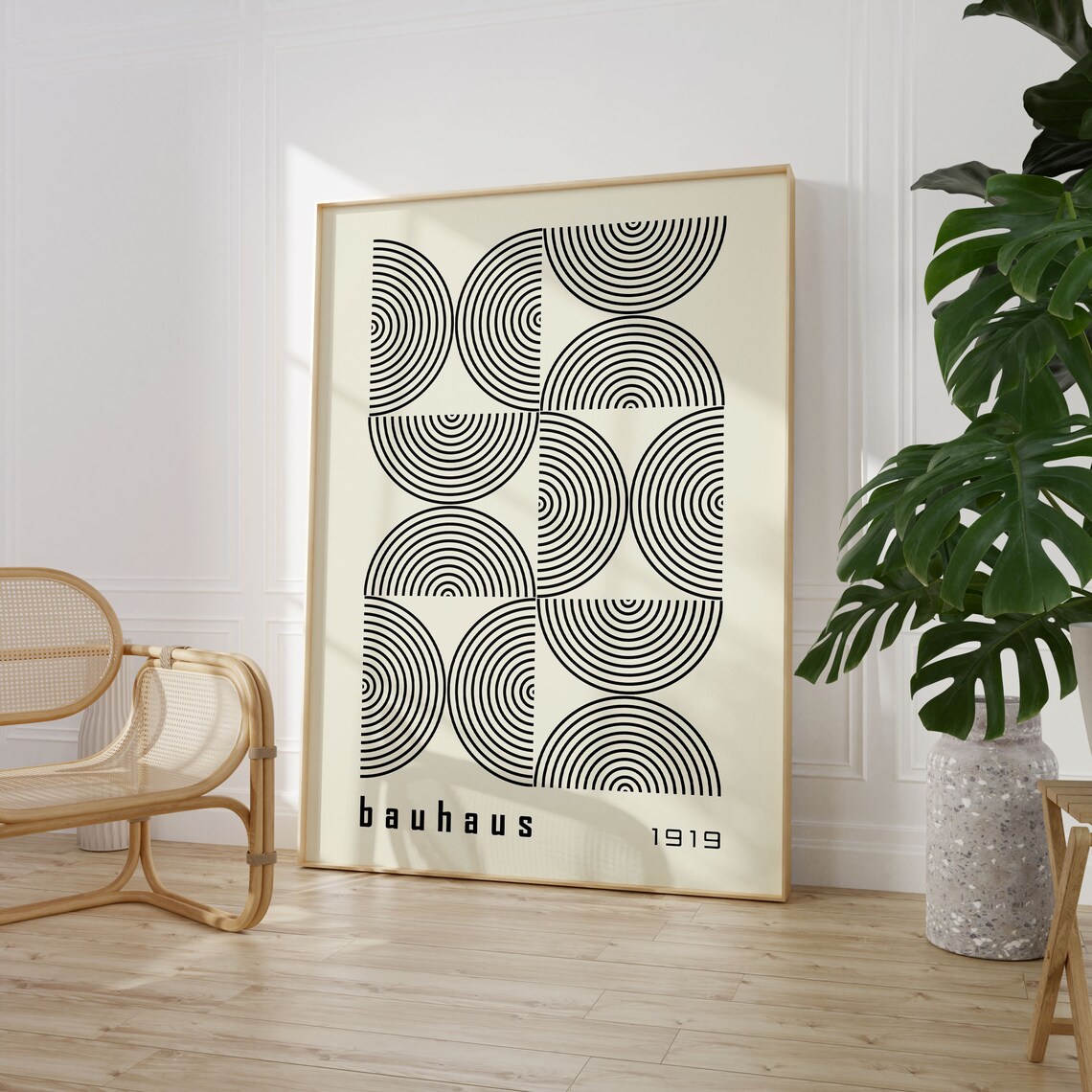 Bauhaus Exhibition Poster, Mid-Century Modern Art Print