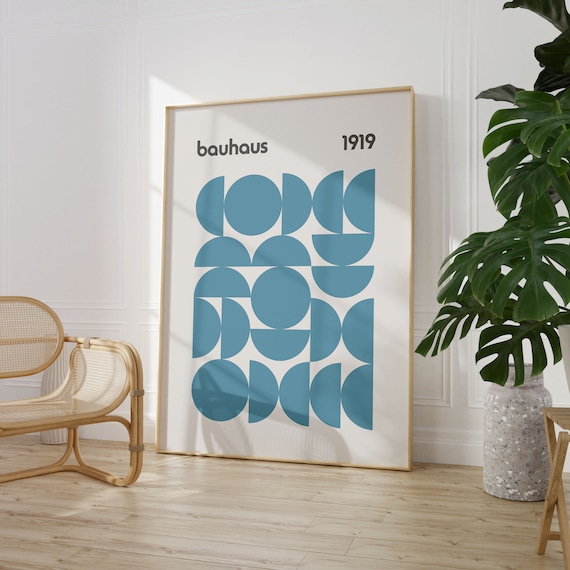 Bauhaus Poster Print, Mid-Century Modern Retro Decor